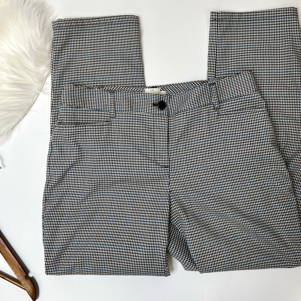 Talbots | Curvy Houndstooth Pattern Trouser Pant - image 1